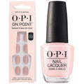 OPI Nail Lacquer & Press-On Nails Bundle - Put It In Neutral | 24 Count Sheer Soft Short Round Nails with Glue