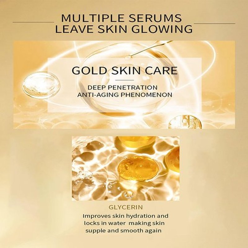 24K Gold Serum for Face, 2Pack Skin Tone Even Anti Aging Moisturizer with Vitamin,Glow Collagen Booster Serum Hyaluronic Acid for Dark Spots & Fine Lines, 2.02fl oz