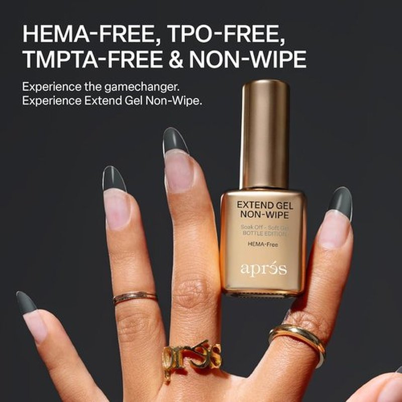 APRÉS Nail Extend Gel - HEMA-Free, TPO-Free Non-Wipe Formula for Gel-X Tips | 15ml / 0.5oz