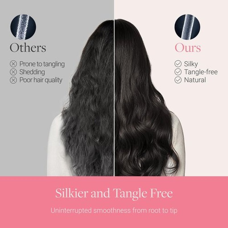 GOO GOO Genius Clip in Hair Extensions, 14inch 110g 7pcs, Seamless PU Clip in Hair Extensions, Virgin Real Human Hair, #4A Chocolate Brown