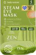 Body Restore Heated Eye Mask for Dry Eyes 5 Pack – Fathers Day Gift for Dad, Self Heating Warm Compress, Birthday Gifts for Women and Men, Relaxation – Green Tea