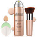 LZXLUKGIR Air Brush Makeup Foundation,Magic Minerals Airbrush Foundation Makeup,Silk Flawless,Buildable Coverage,Moisturizing Formula for Smooth Radiant Skin (01 Natural/Warm Porcelain)