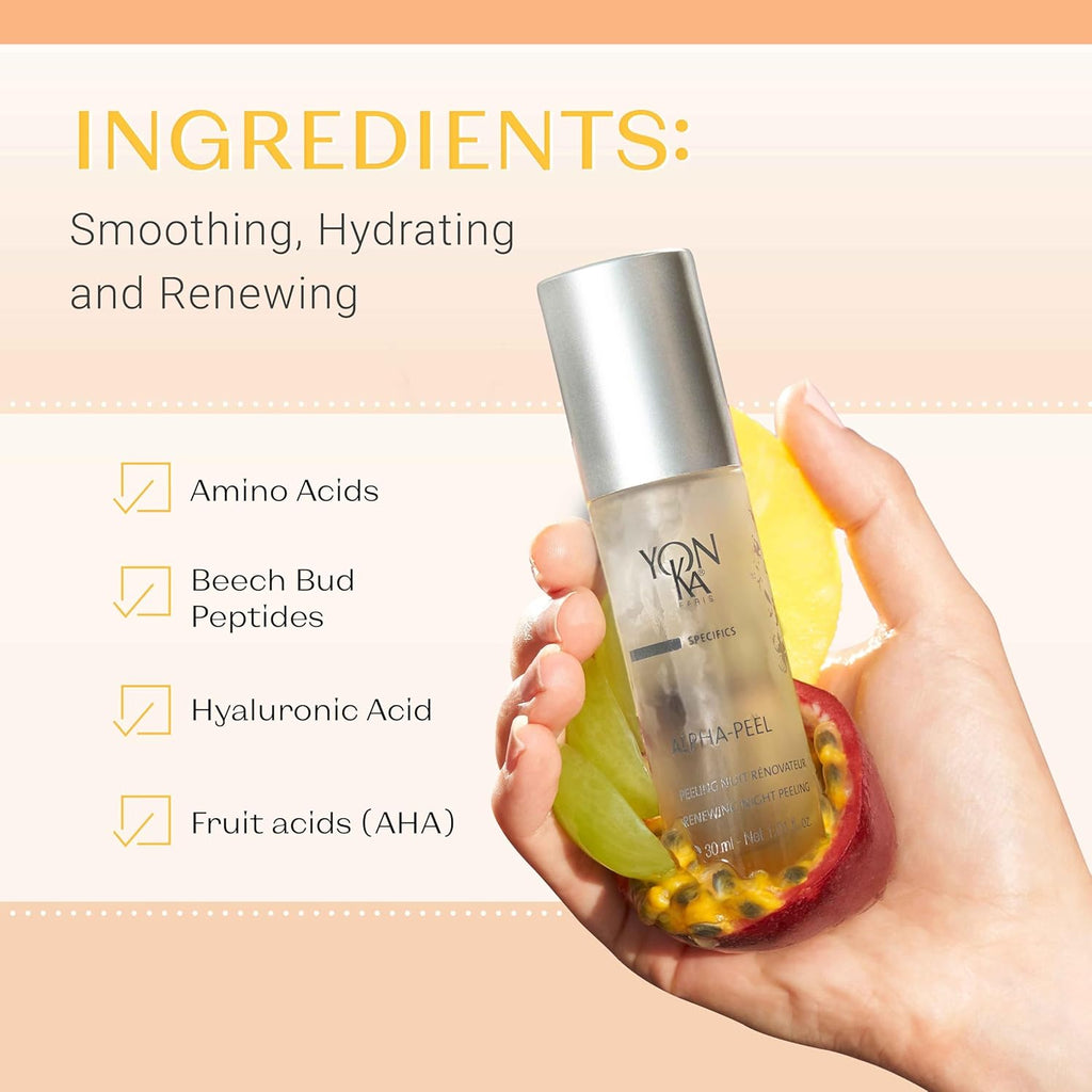 Yon-Ka Alpha Peel Concentrate - Anti-Aging Night Peel for Fine Lines & Wrinkles | Paraben-Free | 1.01 fl oz