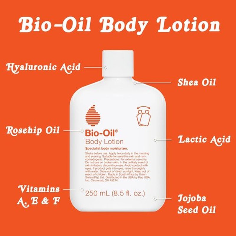 Bio-Oil Moisturizing Body Lotion - Ultra-Lightweight Hydration with Jojoba & Rosehip Oil | 8.5 Oz
