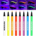 BOBISUKA UV Neon Liquid Eyeliner Set - 8 Matte Waterproof Pigmented Colors | Eye Makeup Gift Kit