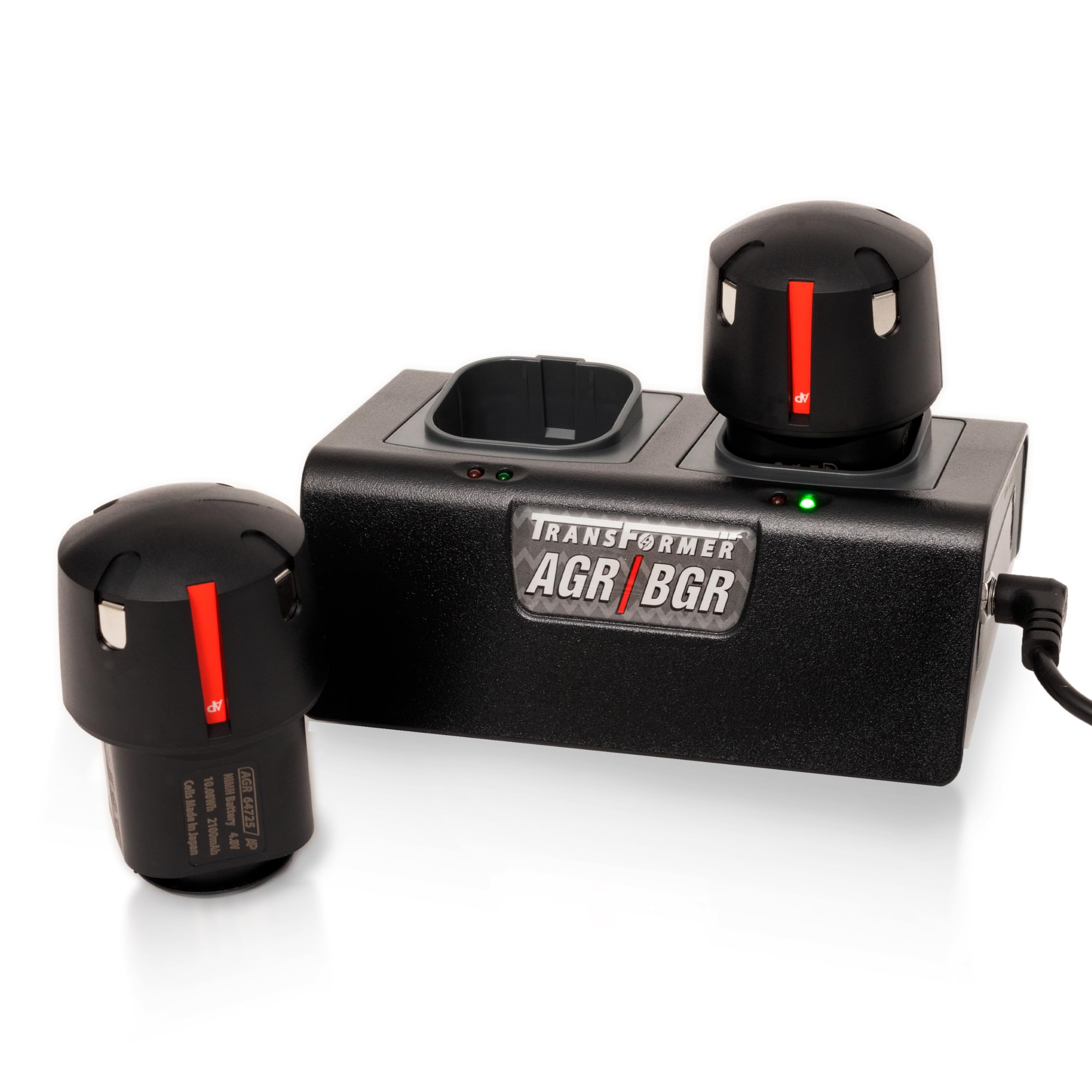 Artisan Power Double Charger and Two Replacement Batteries | Best for Andis PowerGroom AGR+ and BGR+ Series Clippers | NiMH Rechargeable Battery Pack | 2100 mAh - 27% Higher Than the OEM Batteries