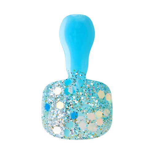 KISS imPRESS No Glue Pedi Press-On Nails, Design, 'Last Flowers', Medium Blue, Short Size, Squoval Shape, Includes 24 Nails, Prep Pad, Instructions Sheet, 1 Manicure Stick, 1 Mini File