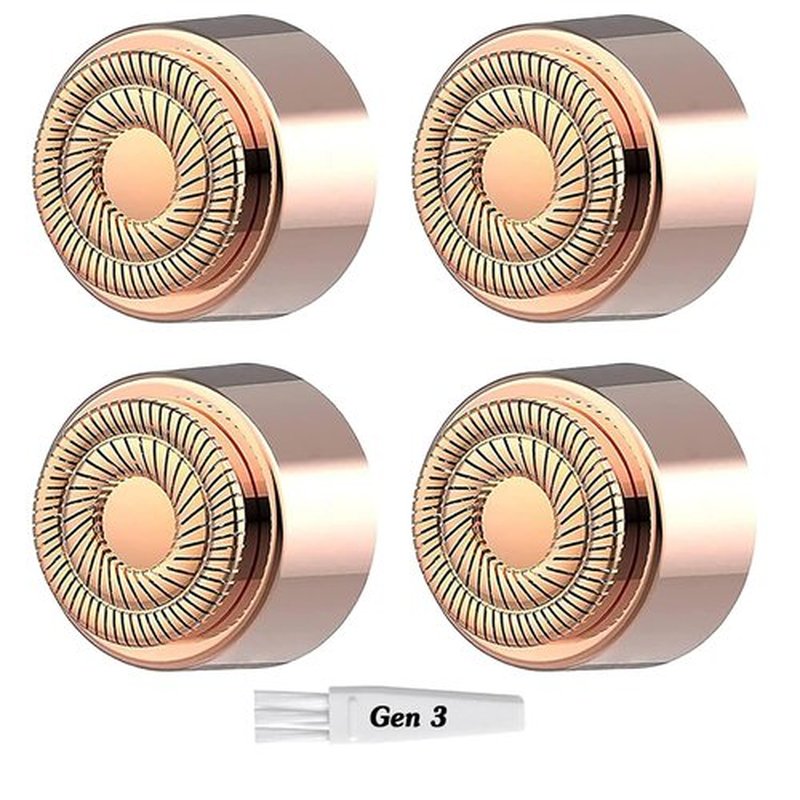 Flawless Replacement Heads | Gen 3 Facial Hair Remover - 4 Pack Compatible with 3rd Generation