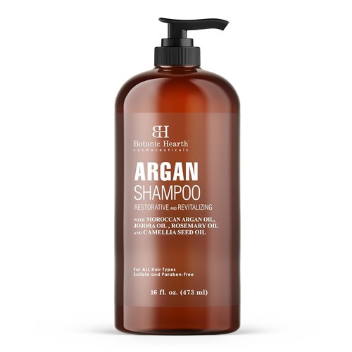 Botanic Hearth Argan Shampoo - Hydrating & Volumizing Formula for All Hair Types | 16 fl oz