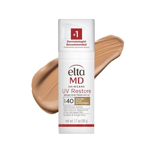 EltaMD UV Restore Face Sunscreen - SPF 40 Mineral Formula for Sun-Damaged Skin Repair