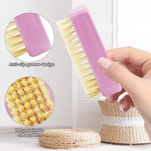 Nail Brush For Cleaning Fingernails - ZP Natural 2 Pack Wooden Cleaning Nail Scrub Brush, Versatile Fingernail Brush - Natural Materials Do Not Hurt The Hands Can Be Naturally Degradable