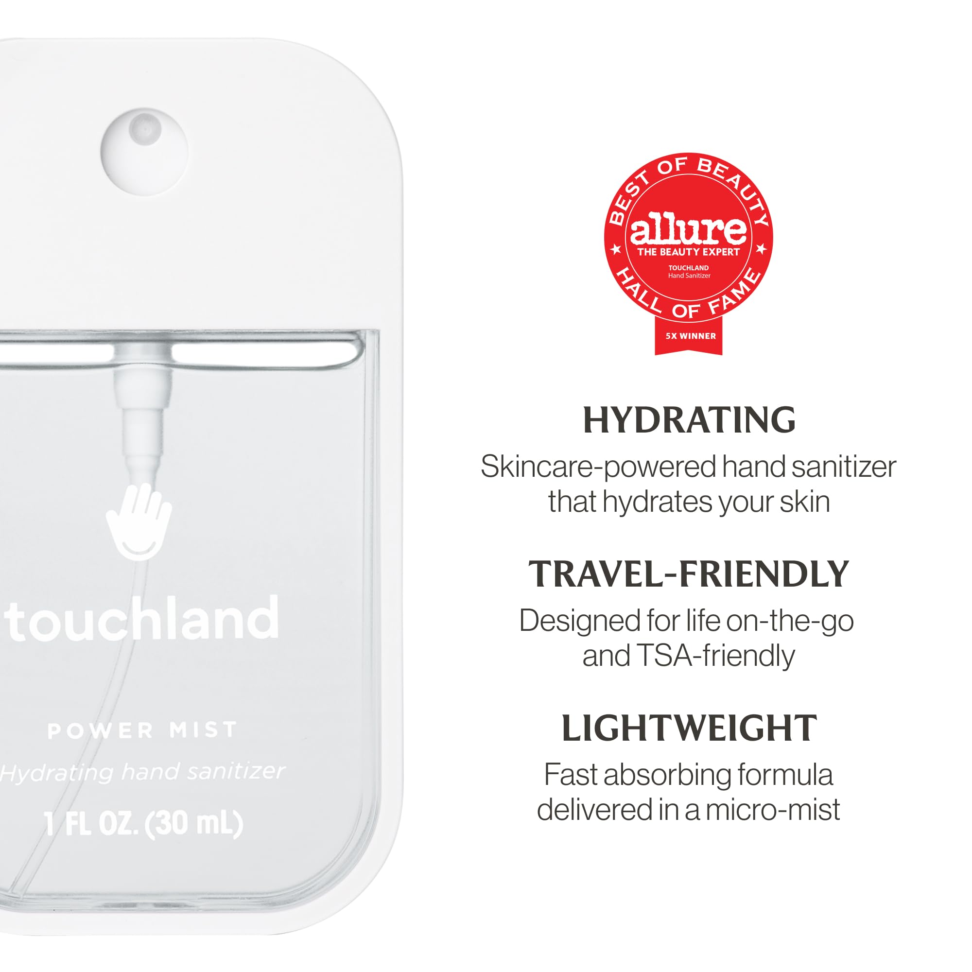 Touchland Hand Sanitizer Spray, Beach Coco Trio - 3 x 1 FL OZ