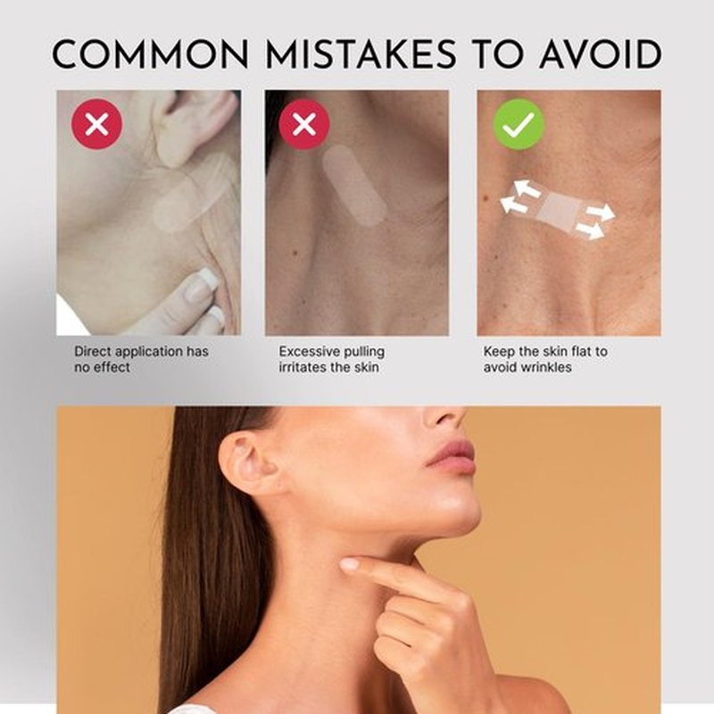 Layla Mae Face Lift Invisible Tape - Neck V-Face Lifting Patches for Tightening Loose Sagging Skin Wrinkles Eyebrow Eye Lift - Facial Adhesive Tapes for Under Makeup Instant Facelift (200PCS)