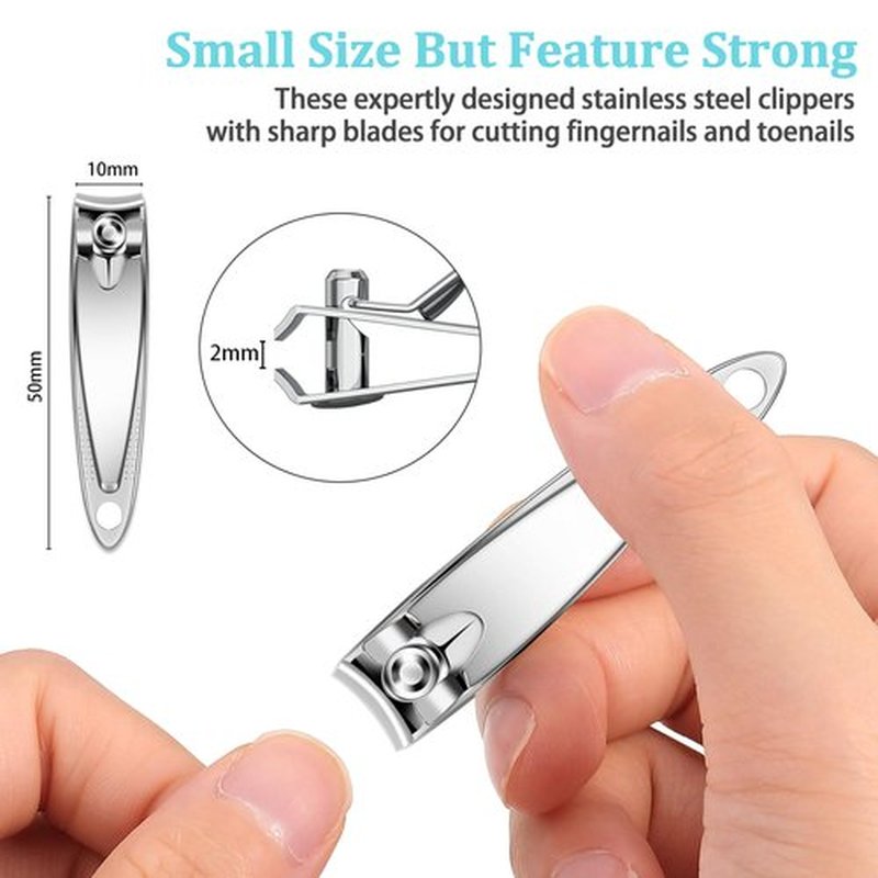 AVERZELLA 30-Pack Fingernail Clippers Pack, Stainless Steel Small Nail Clippers in Bulk, Portable Travel Mini Finger Nail Clippers for Women Men Homeless Care Package Supplies Bulk Set