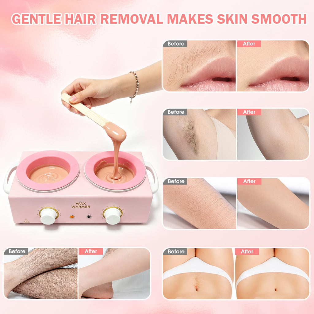 Wax Warmer for Hair Removal, Double Wax Pot