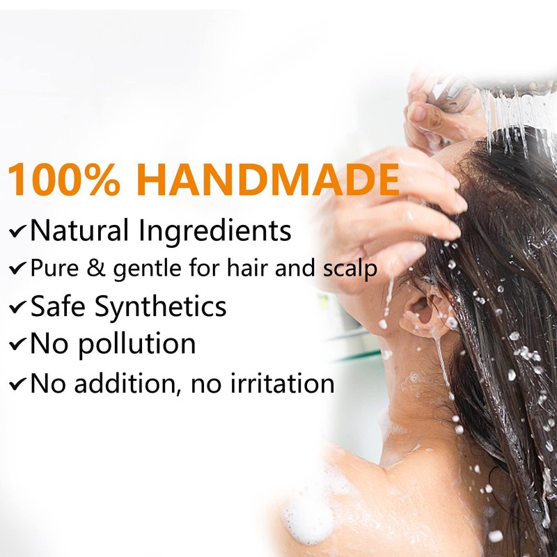 YAFUSIPE 2 Pack Ginger Hair Regrowth Shampoo Bar Turmeric Soap for Growth Natural Ginger Solid Bars for Thinning Strengthen Curly Oily Hair Anti Hair Loss Travel Deep Cleansing Women Men 4.23OZ/120g