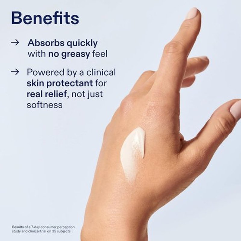 Skinfix Hand Relief Cream - 3 Fl Oz - Soothes Redness & Cracking for Dry, Sensitive Skin - Eczema Approved - Fragrance-Free, Vegan