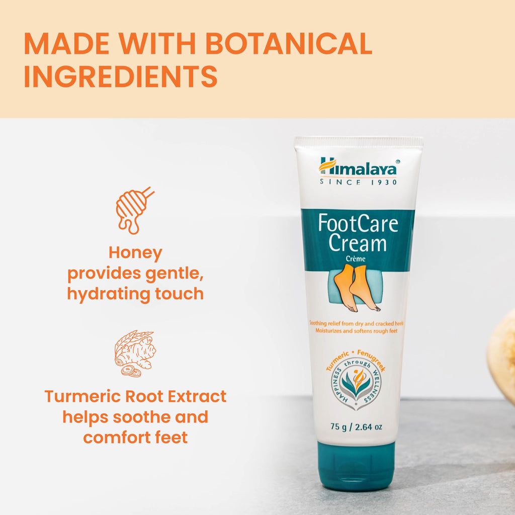 Himalaya FootCare Cream, Intense Moisturizing & Hydrating for Dry Feet and Cracked Heels, 2.64 oz