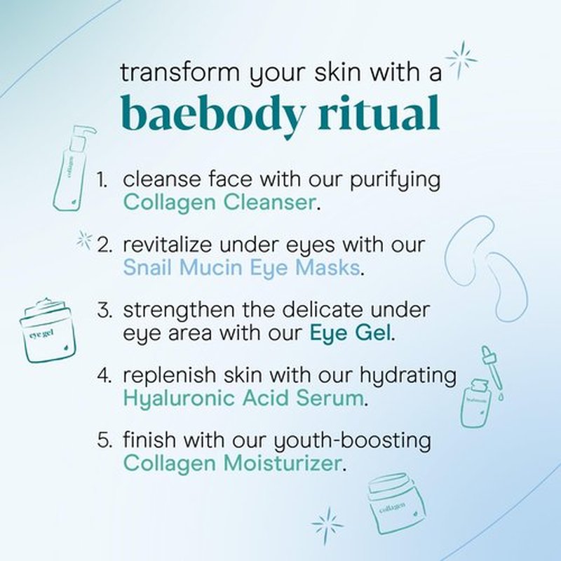 Baebody Advanced Snail Mucin Under Eye Patches for Women & Men - Under Eye Masks for Dark Circles and Puffiness - With Niacinamide - Reduce Fine Lines and Wrinkles (Snail Mucin Under Eye Masks)