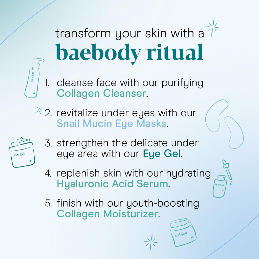 Baebody Advanced Snail Mucin Under Eye Masks (6 Pairs), Under Eye Patches for Puffy Eyes and Dark Circles, Hydrating Under Eye Patches to Reduce Fine Lines, Under Eye Patches Korean Inspired