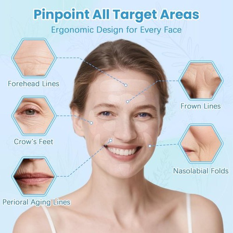 LadPemo Anti-Wrinkle Patches – 208 PCS Facial Wrinkle Patches, Face Tape for Wrinkles Overnight, Forehead Wrinkle Remover to Smooth Face, Fine Lines, Mouth, Frown Lines, Eyes, Smile Lines for Women