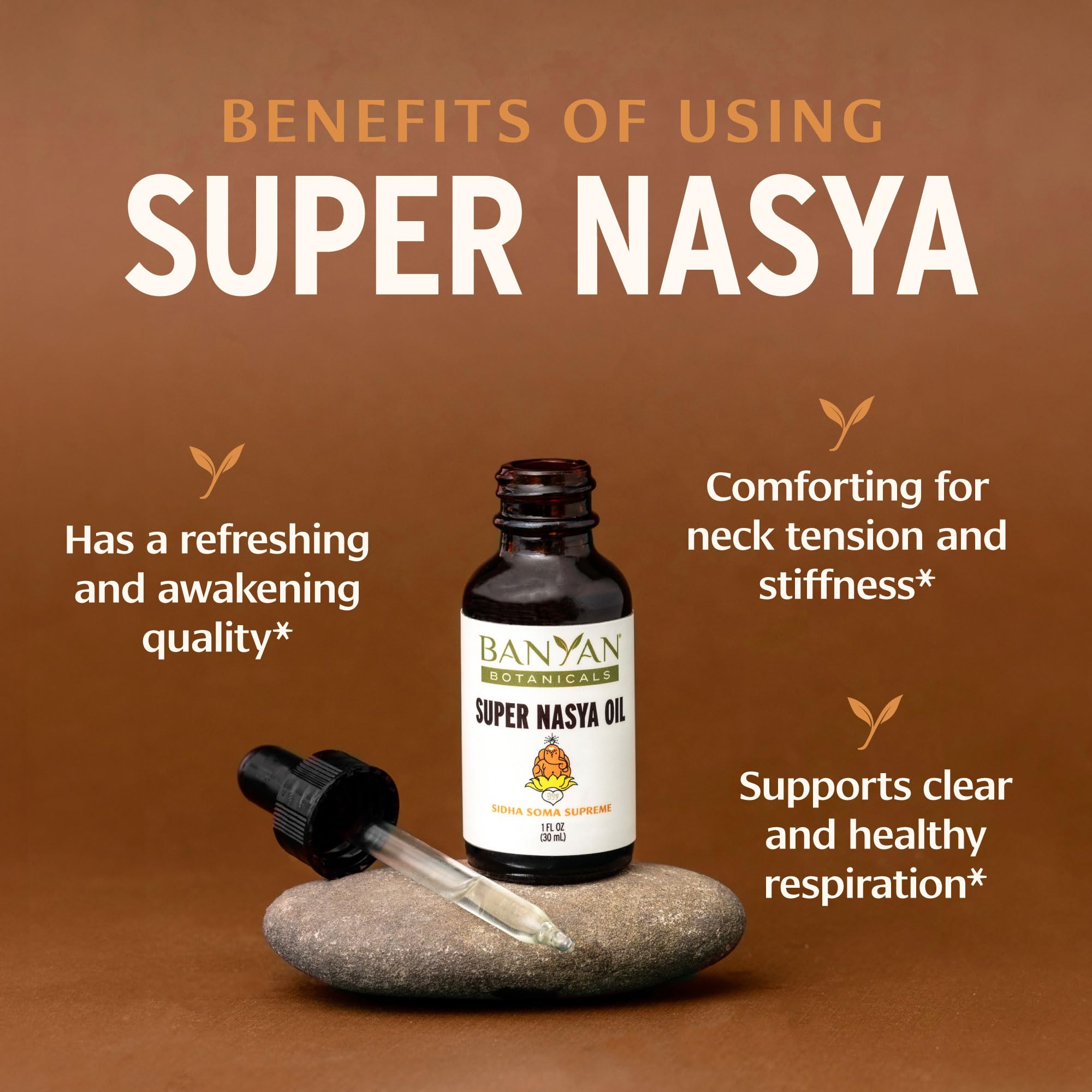Banyan Botanicals Super Nasya Oil – Ayurvedic Physician Formulated Nasal Drops – Lubricating Nasal Moisturizer with Rose & Sandalwood – Supports Healthy Respiration & Sinus Comfort – 1 oz