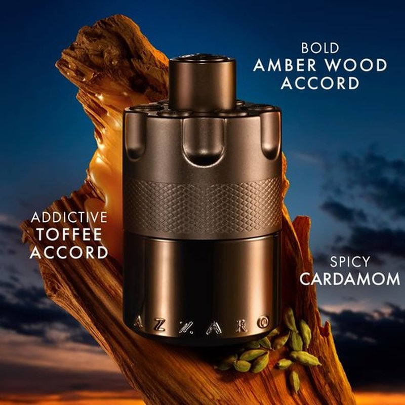 Azzaro The Most Wanted Eau de Parfum Intense 3-Piece Set | Fougère Woody Cologne for Men, 3.4 fl oz & Travel Spray
