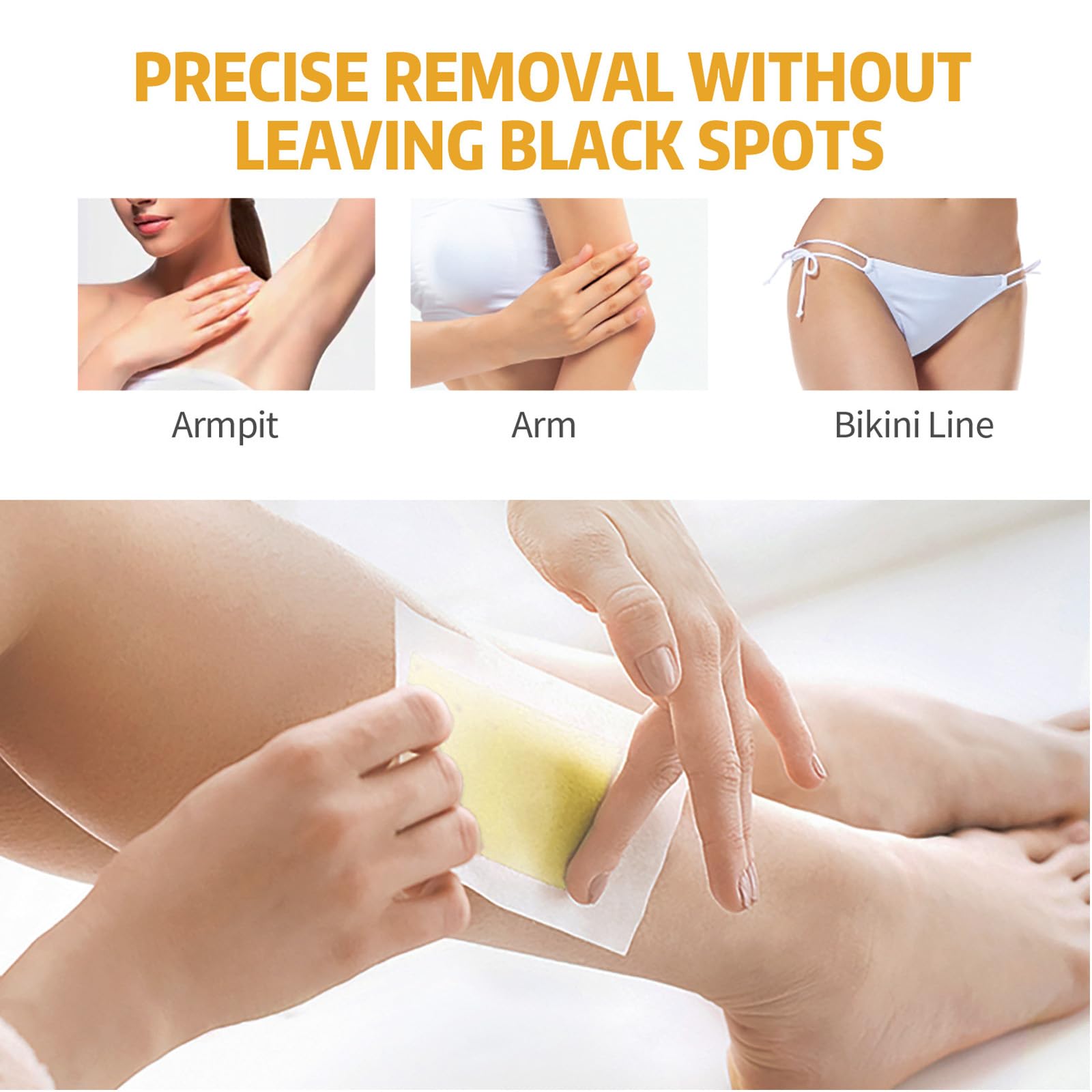 Wax Strips for Hair Removal,Hair Removal Wax Strips-20 Doublesided Wax Strips + 4 Calming Oil Wipes for Women, Face, Body, Arms, Legs, Chest, Back,for All Skin Types