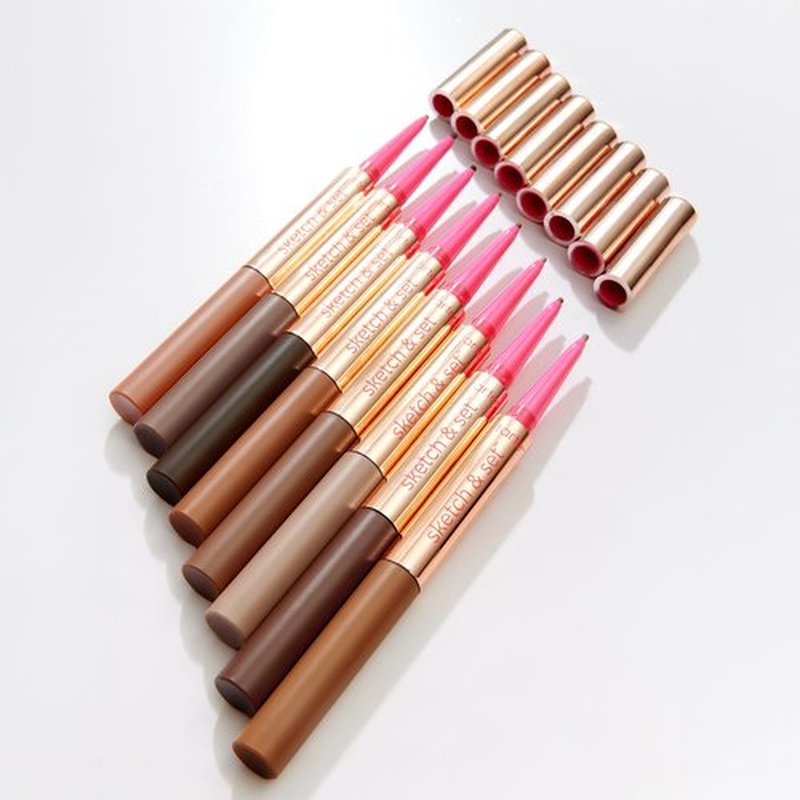 tarte big ego sketch & set brow pencil & tinted gel –2-in-1 Precision Waterproof Eyebrow Pencil & Gel to Shape, Thicker-looking Brows, Vegan & Cruelty-Free, full size, medium brown