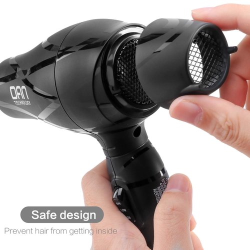 Dan Technology Lightweight Travel Hair Dryer,Portable Mini BlowDryer with Concentrator&Diffuser, with Nozzle Attachment Ceramic,