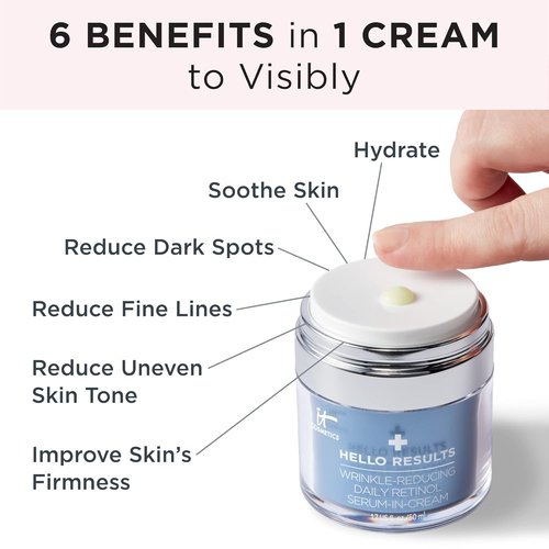 IT Cosmetics Hello Results Retinol Serum-in-Cream - Firming Anti-Aging Face Cream with Niacinamide & Vitamins