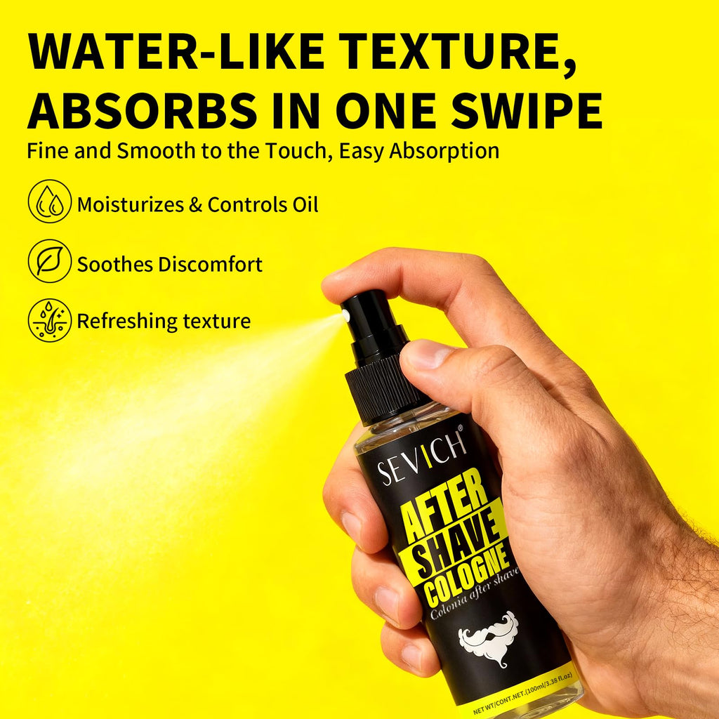 SEVICH Aftershave for Men,Soothing Spray with Aloe Vera & Oat Extract,Refreshing Scent,Relieves Razor Burn & Irritation,100ml