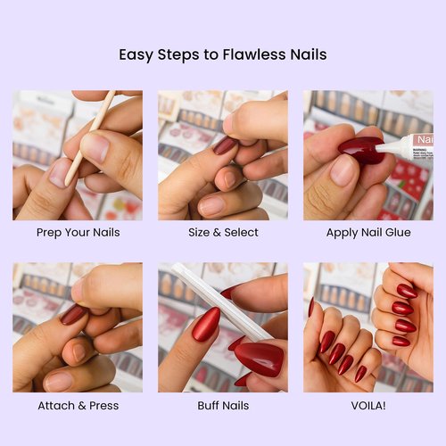 Allkem Press On Nails - Black Red Bottoms Glossy Extra Long Sculpted Stiletto 2 Set Bundle | 10 sizes - 20 pcs Nail kit with Glue