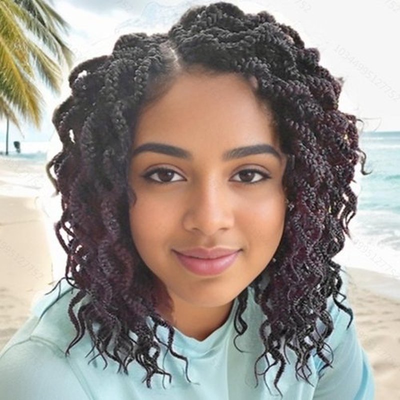 150 Strands Goddess Box Braids Crochet Hair Pre Looped 8Inch Curly Box Braids Crochet Braids Pre Braided Crochet Hair Pre Looped Box Braid Crochet Braids 5 Packs Wavy Crochet Braiding Hair for Women