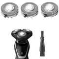 Philips SH50/52 Replacement Heads - Compatible Electric Shaver Blades | 3-Pack with Cleaning Brush