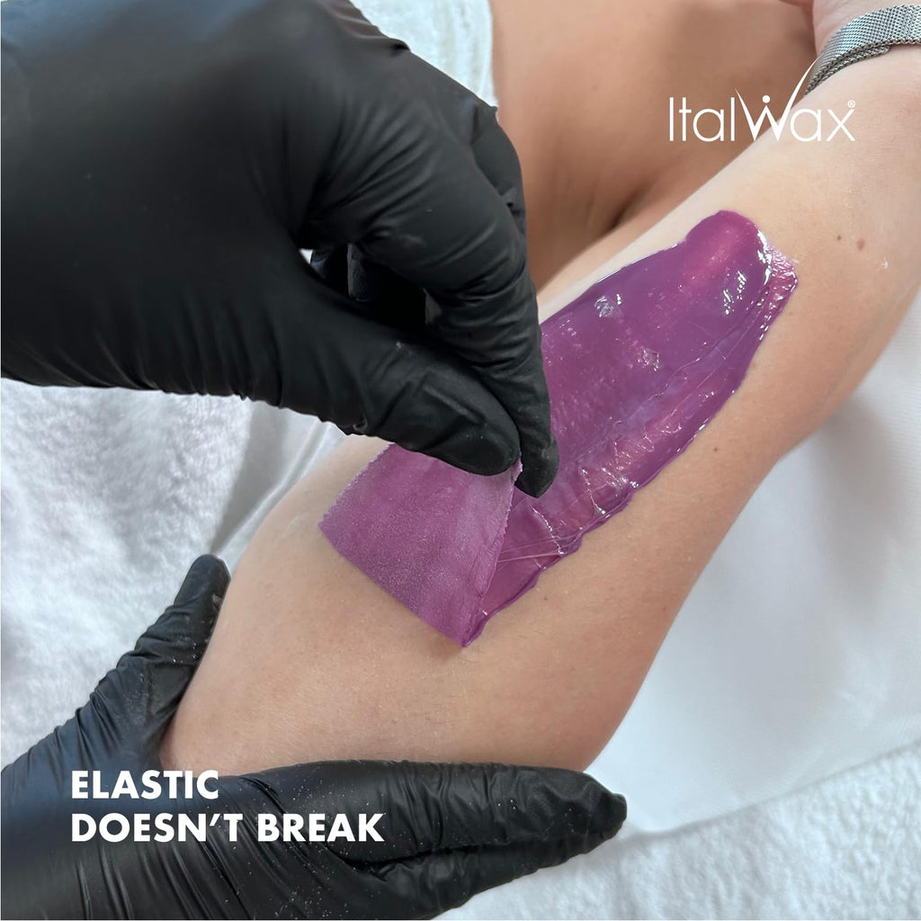 Italwax Classic Line Plum Hard Wax Beads 1.1 lb (500 g) – Long Setting Stripless Wax for Beginners & Controlled Application – Made in Italy