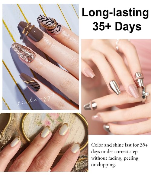 LEDSUUEI Chrome Nail Powder - Super Mirror Effect Metallic Holographic Aurora Iridescent Pearlescent Rose Gold White Pearl Chrome Nail Powder for Nails Salon DIY