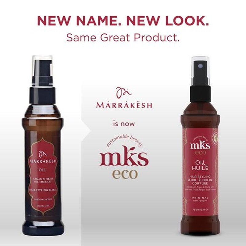 MKS Eco Oil - Hair Styling Elixir with Moroccan Argan & Hemp Seed Oil - Nourish, Control Frizz, Vegan