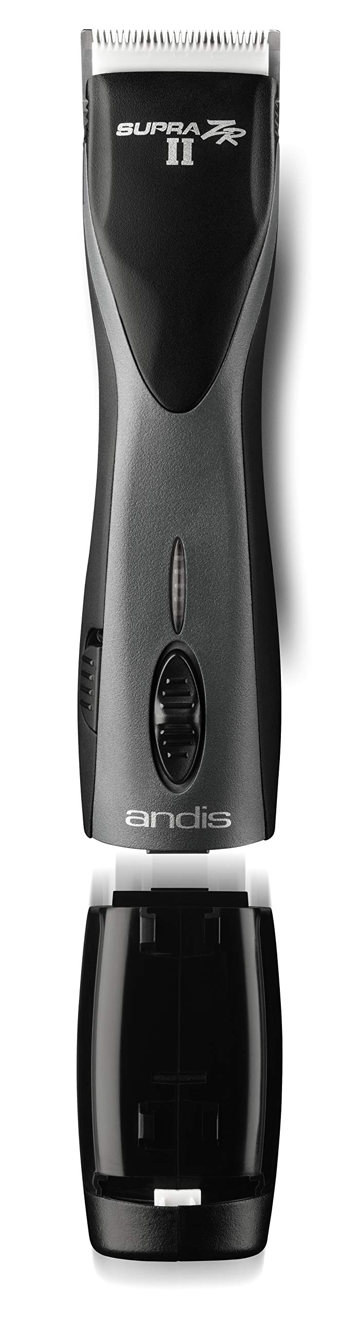 Andis 79005 Supra ZR II Cordless Rechargeable Hair & Beard Trimmer, Detachable Blade Clipper, Lithium-Ion Powerful Battery, Black - Pack of 1