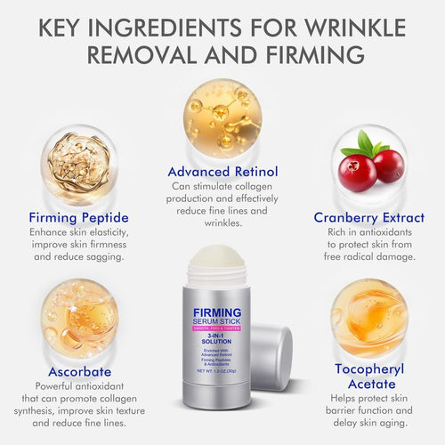 2Pack Advanced-Retinol Firming Serum Stick, 3-in-1 Face Firming Stick for Women, Smooth,Tighten and Firm Face,Neck & Jawline, Reduces Wrinkles, Hydrates & Nourishes Skin (1.0 OZ)