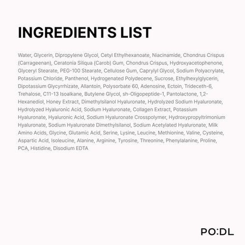 PO:DL Hyaluronic Hydrogel Mask with Collagen Niacinamide | Elasticity Wrinkle Improvement Pore Care Glow Skin| Overnight Soothing Deep Hydration Spa Facial Mask | Korean Skin Care 1.48oz x 4ea