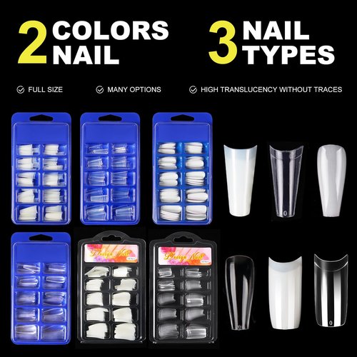 Acrylic Nails Kit Set 29 Colors with UV Lamp & Electric Drill, 2x60ml Monomer - All-in-One Nail Art Supplies for Beginners with Everything