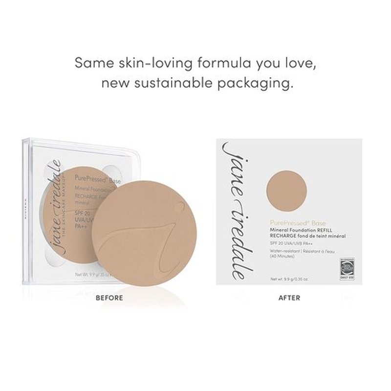 Jane Iredale PurePressed Base Mineral Foundation Compact Set - Semi-Matte Pressed Powder with SPF | Talc-Free, Vegan, Cruelty-Free