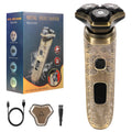 YHC Electric Razor for Men – Wet & Dry Rotary Shaver with Magnetic Head for Beard & Face, Rechargeable Cordless Shaver with Pop-Up Trimmer & Travel Lock