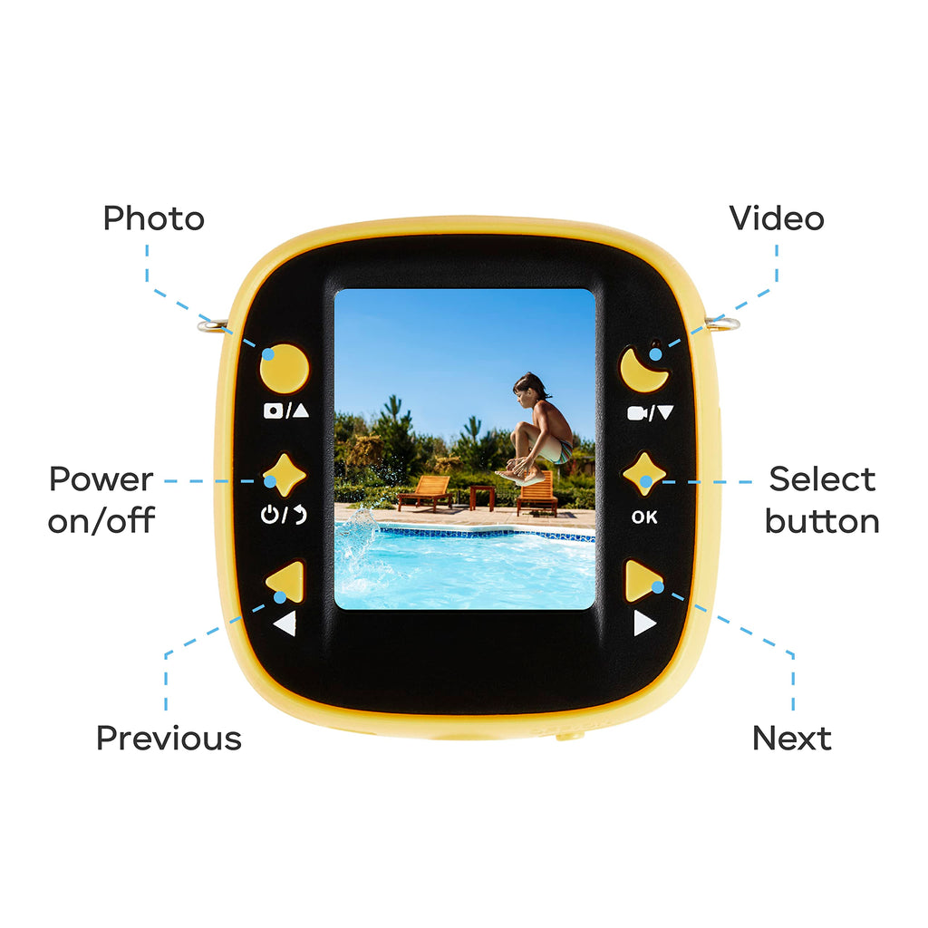 Vivitar Kids Tech - Ultimate Kids Action Camera, Waterproof Digital Action Camera with 5 MP HD Photo and Video, 2 inch Screen, Microphone, Waterproof Case