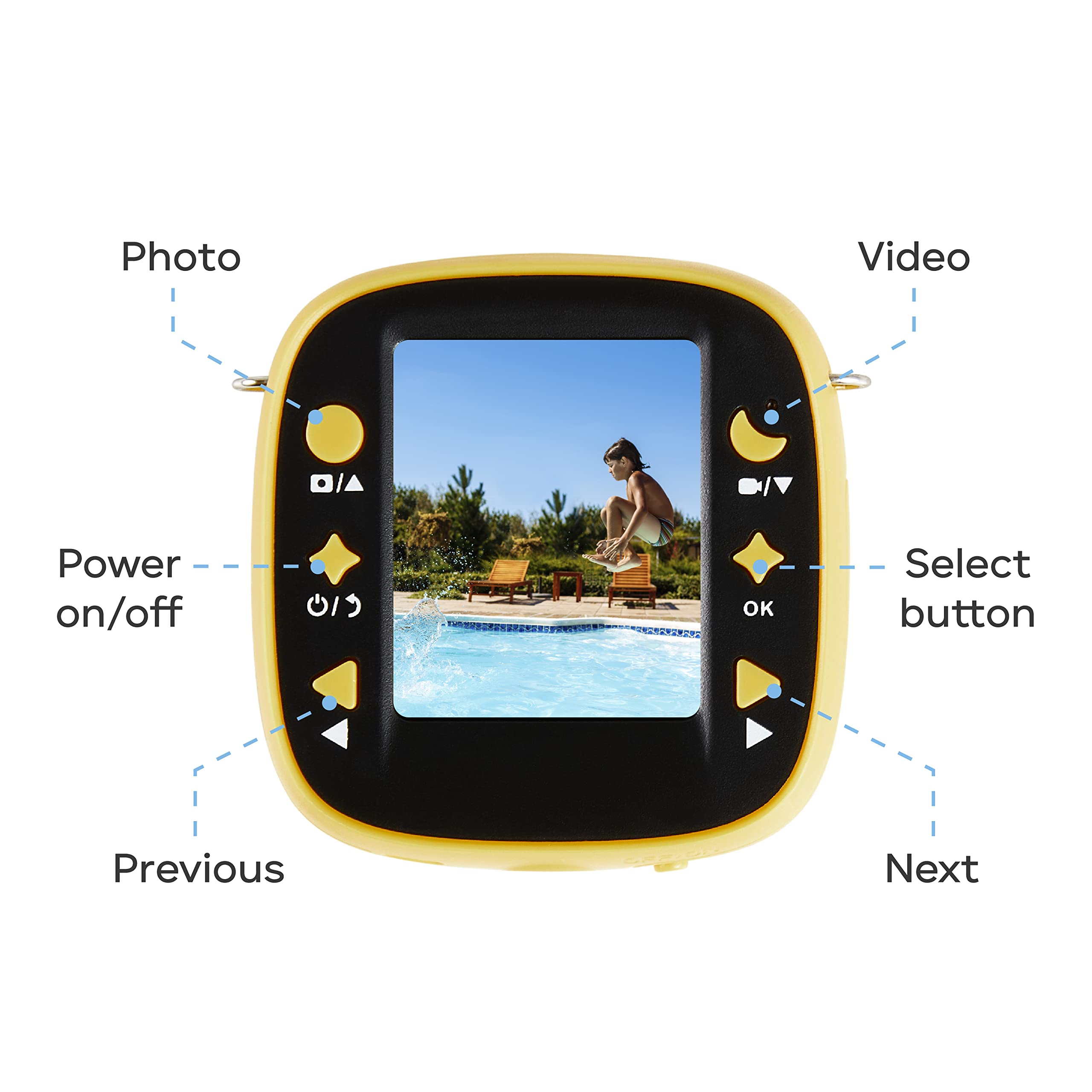 Vivitar Kids Tech - Ultimate Kids Action Camera, Waterproof Digital Action Camera with 5 MP HD Photo and Video, 2 inch Screen, Microphone, Waterproof Case