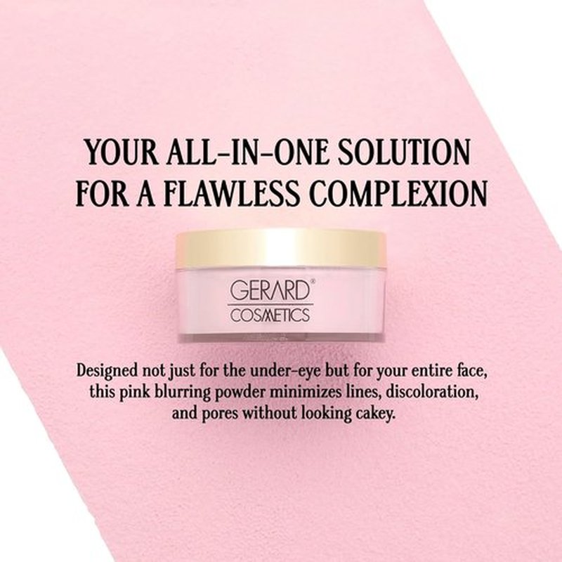 Gerard Cosmetics Slay The Bake Blurring Powder - Soft Matte Pink Setting Powder for Mature Skin | Talc-Free, Vegan (0.65 oz)