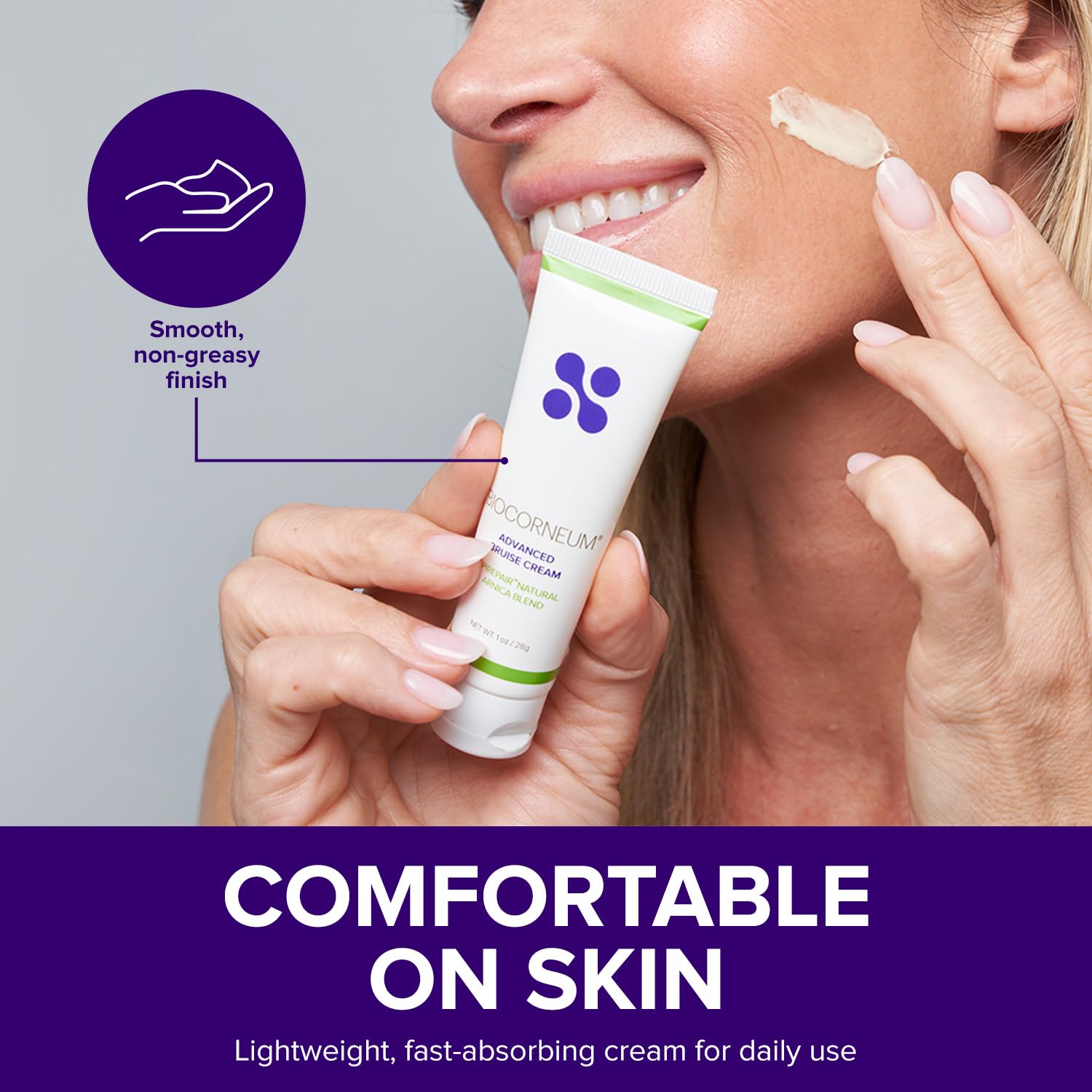 BIOCORNEUM Advanced Bruise Cream 1oz – Professional-Grade Arnica & Vitamin K Cream for Visible Skin Recovery – Botanical Formula with Vitamin E, Green Tea Extract & More – Lightweight, Fast-Absorbing