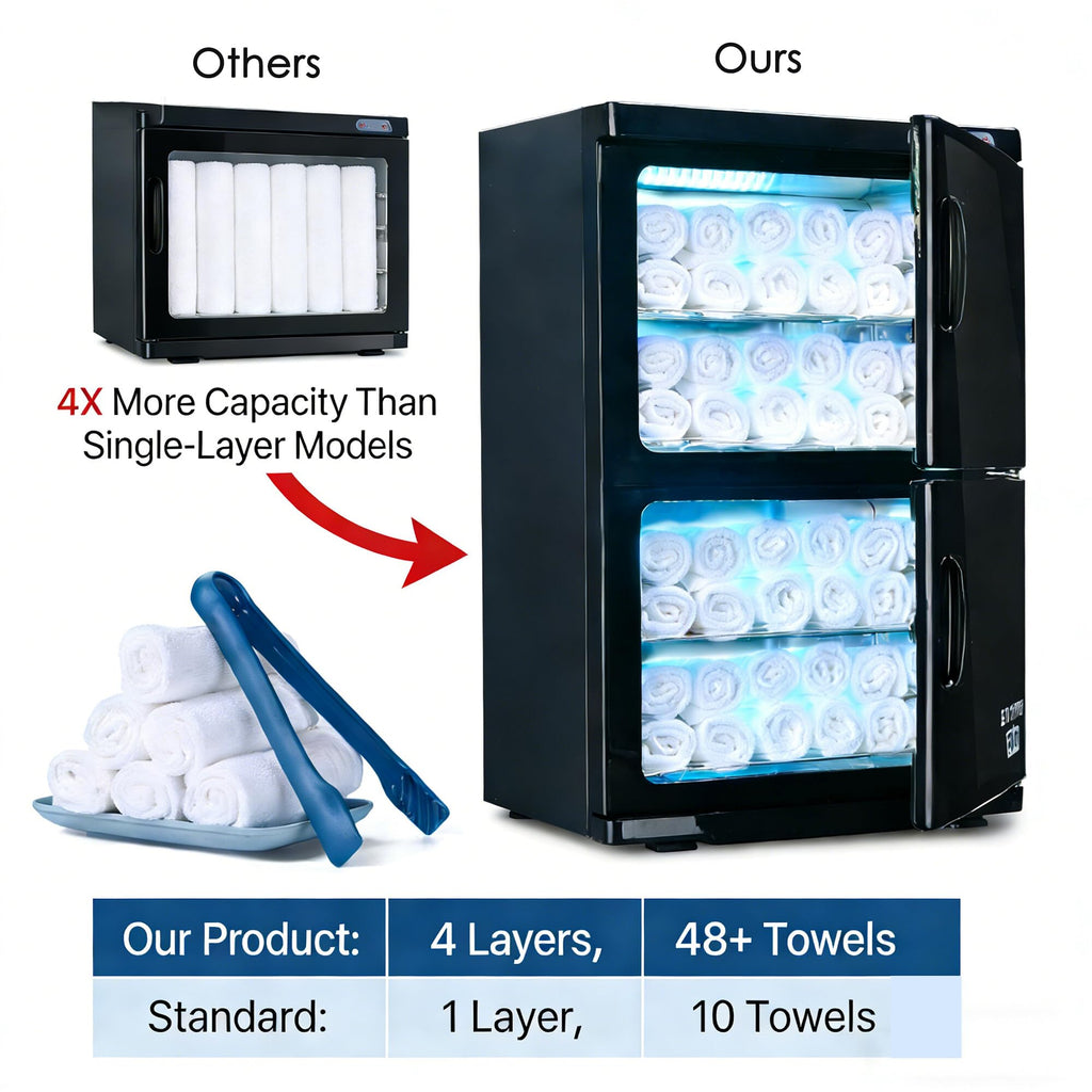 BYOOTIQUE Towel Warmer Cabinet for Facial, 46L Extra Large Capacity, 2in1