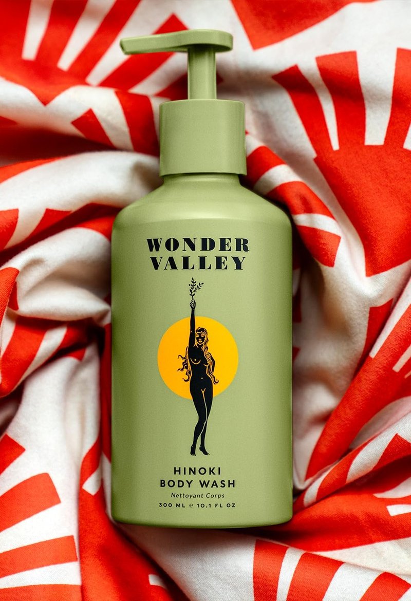 Wonder Valley Hinoki Body Wash - Vegan, Cruelty-Free Formula for All Skin Types | Hydrating & Microbiome-Friendly (10.1 fl oz | 300 ml)